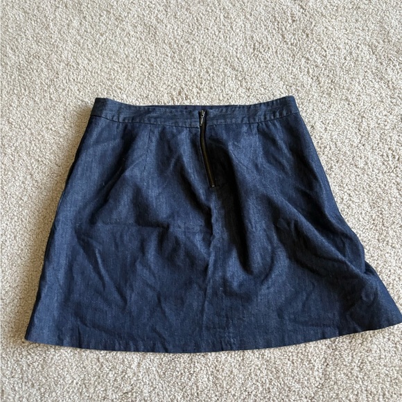 Outback Red Chambray Blue Mini Skirt A Line Size 6 - Picture 7 of 16